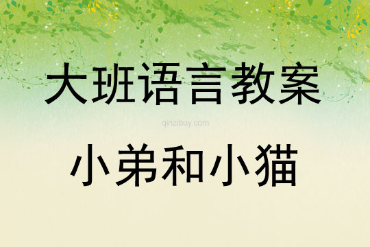 大班語言活動小弟和小貓教案反思