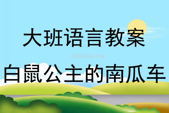 大班語言活動白鼠公主的南瓜車教案反思