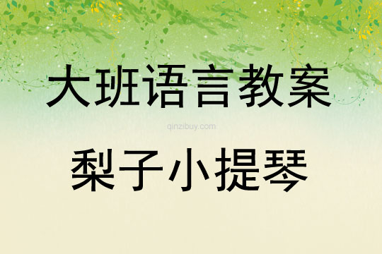 大班語言活動《梨子小提琴》教案反思