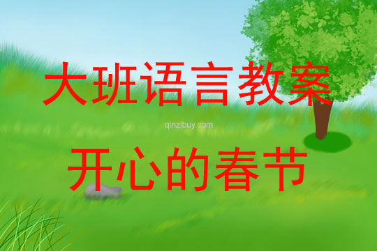 大班語言開心的春節(jié)教案反思
