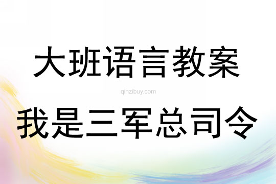 大班語言活動詩歌《我是三軍總司令》教案反思
