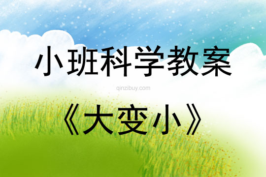 小班科學活動大變小教案反思