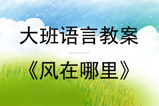 大班語言活動風在哪里教案反思