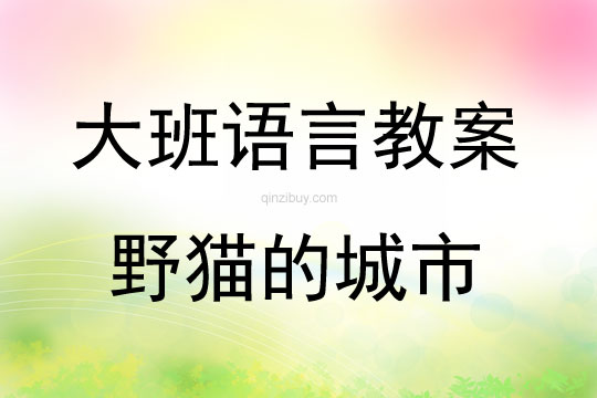 大班語言活動野貓的城市教案反思