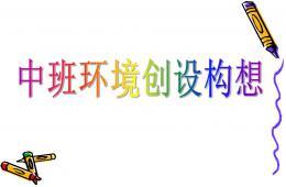 幼兒園中班環(huán)境創(chuàng)設PPT課件