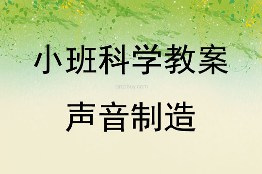 小班科學教案：聲音制造幼兒園科學教案：聲音制造