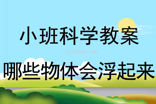 小班科學：哪些物體會浮起來小班科學教案：哪些物體會浮起來