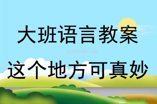 幼兒園語言教案：這個地方可真妙大班語言教案:這個地方可真妙