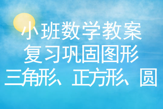 小班數(shù)學(xué)活動復(fù)習(xí)鞏固圖形（三角形、正方形、圓）教案反思