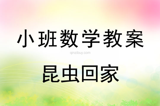 小班數學活動昆蟲回家教案反思