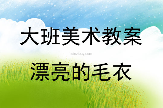 大班美術活動漂亮的毛衣教案反思