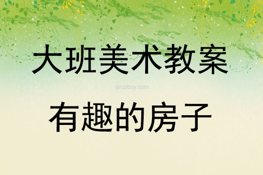 大班美術活動有趣的房子教案反思
