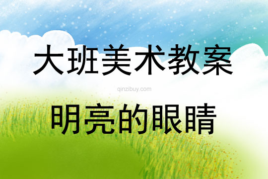 大班美術明亮的眼睛教案反思