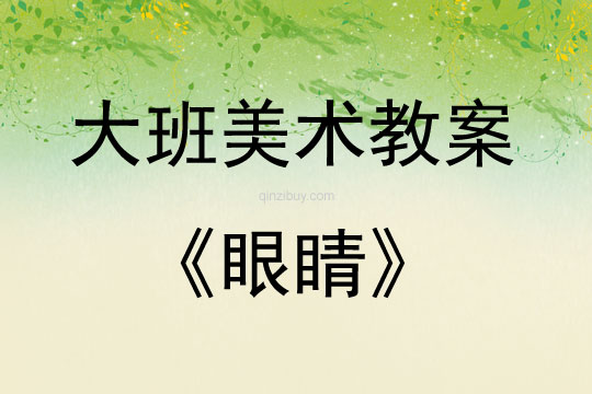 大班美術活動教案：眼睛教案