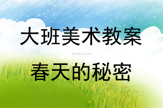 大班美術春天的秘密教案反思