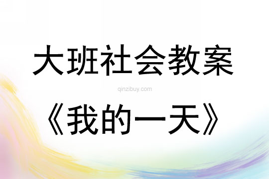大班社會活動我的一天教案反思