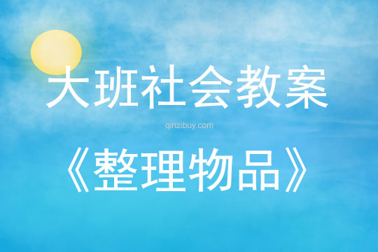 大班社會活動整理物品教案反思