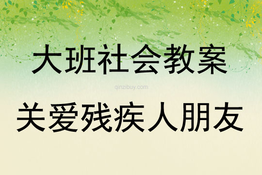 大班社會活動關愛殘疾人朋友教案反思