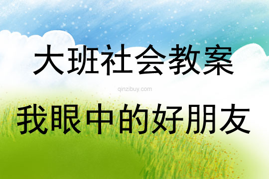 大班社會(huì)活動(dòng)我眼中的好朋友教案反思