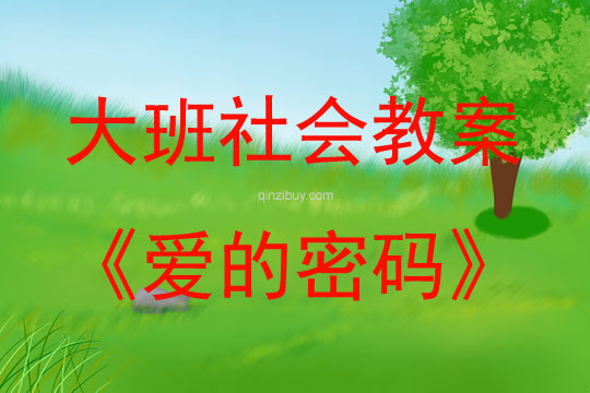 大班社會活動教案：愛的密碼教案(附教學(xué)反思)