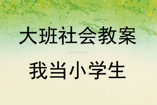 大班社會活動教案：我當小學生教案(附教學反思)