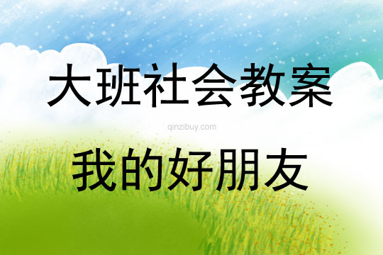 大班社會(huì)活動(dòng)我的好朋友教案反思