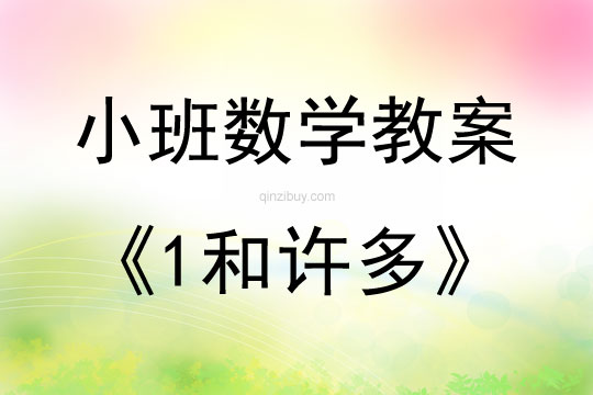 小班數學1和許多教案反思