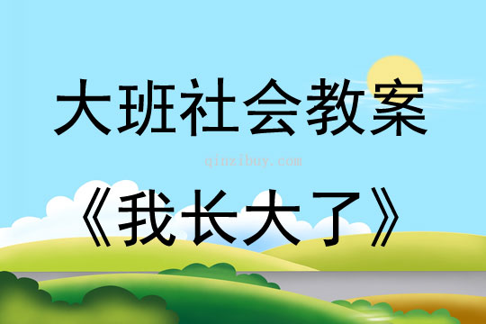 大班社會我長大了教案反思