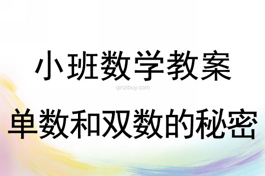 小班數學活動單數和雙數的秘密教案反思
