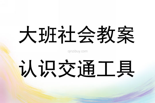 大班社會活動認識交通工具教案反思