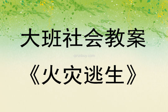 大班社會活動火災逃生教案反思