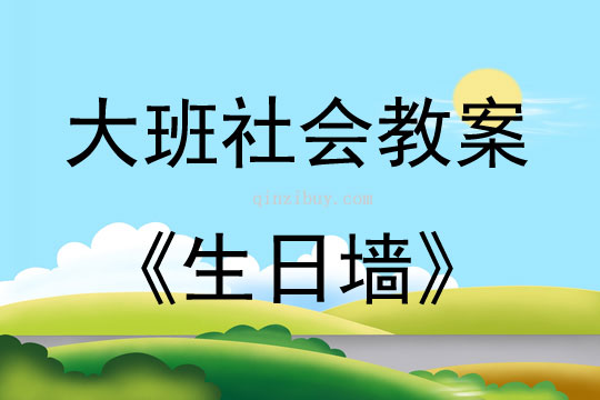 大班社會活動生日墻教案反思