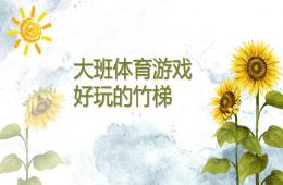 大班體育好玩的竹梯PPT課件