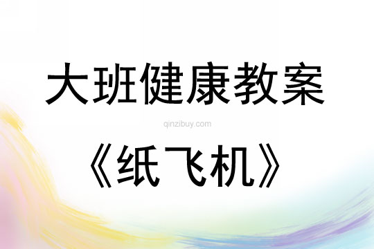 大班健康活動紙飛機教案反思