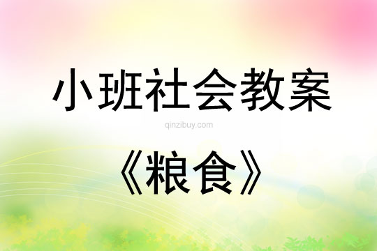 小班社會(huì)活動(dòng)糧食教案反思