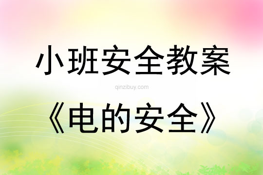 小班安全活動教案：電的安全教案