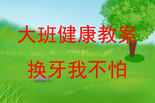 大班健康換牙我不怕教案反思