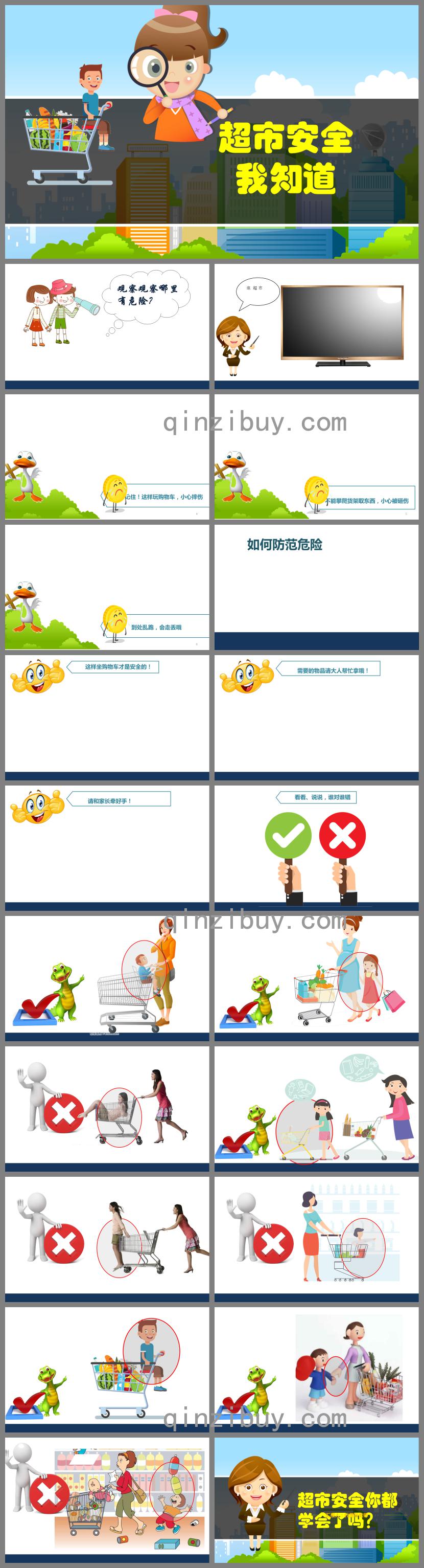 小班安全超市安全我知道PPT課件