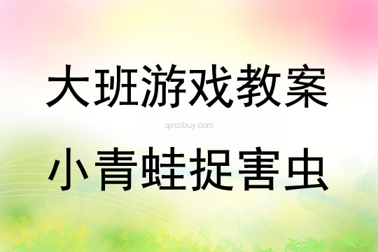 大班游戲活動(dòng)小青蛙捉害蟲(chóng)教案反思