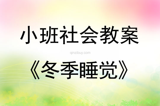 小班社會教案：冬季睡覺小班社會教案：冬季睡覺