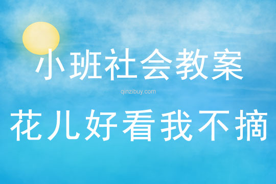小班社會(huì)活動(dòng)教案：花兒好看我不摘教案(附教學(xué)反思)