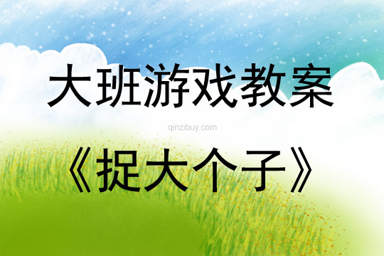 大班智力游戲《捉大個子》教案