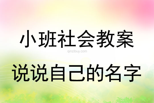 小班社會(huì)活動(dòng)教案：說(shuō)說(shuō)自己的名字教案(附教學(xué)反思)