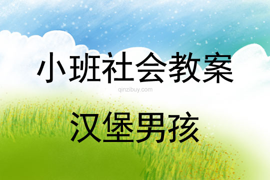 小班社會(huì)活動(dòng)漢堡男孩教案反思