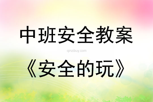 中班安全安全的玩教案反思