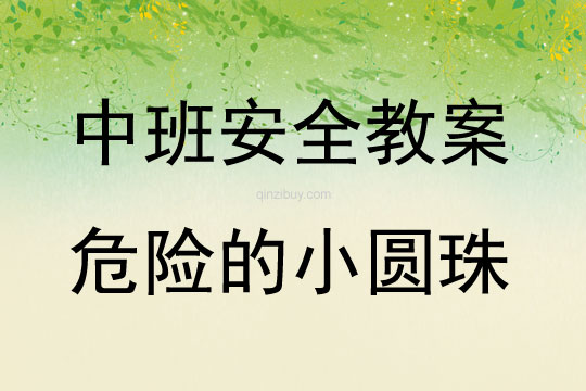 中班安全活動危險的小圓珠教案反思