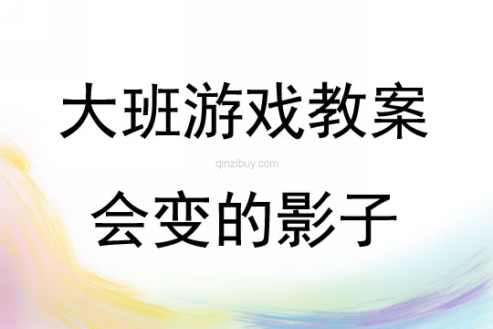 大班戶外游戲活動教案：會變的影子教案(附教學反思)