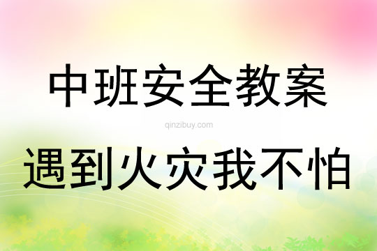 中班安全活動(dòng)教案：遇到火災(zāi)我不怕教案