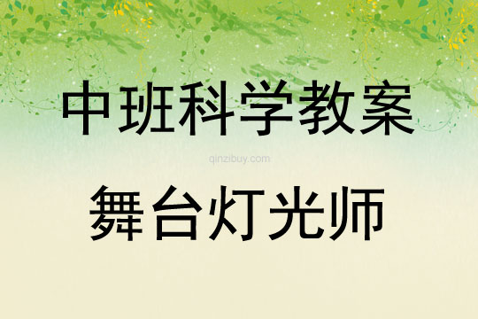 中班科學(xué)活動(dòng)舞臺(tái)燈光師教案反思