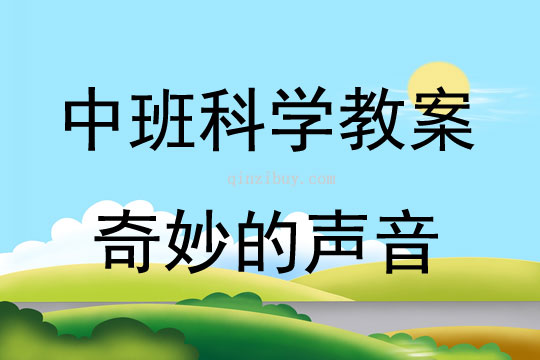 中班科學奇妙的聲音教案反思